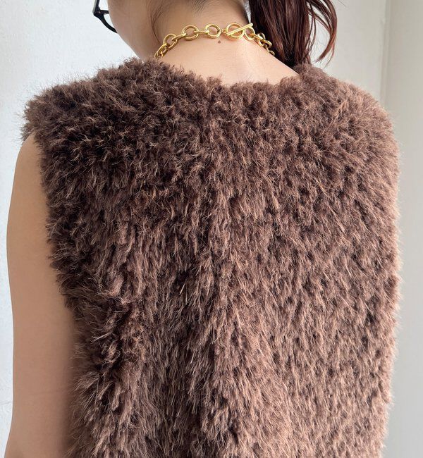  「フェイクカシミヤファーベスト」|ベスト・ジレ|