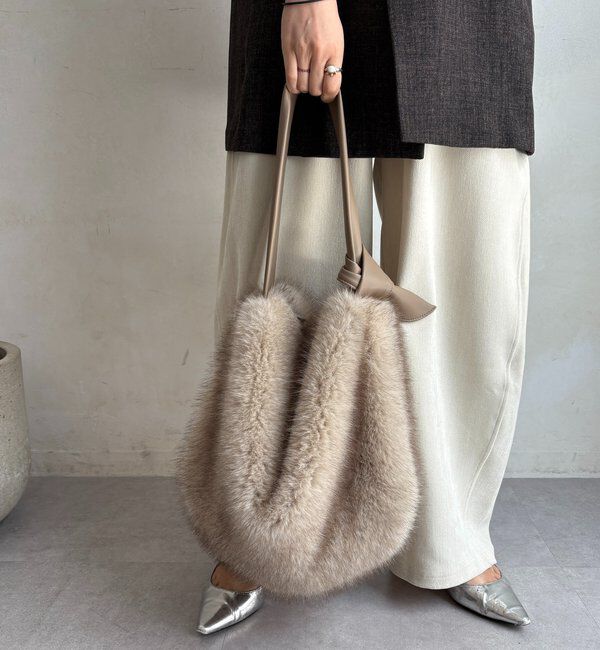  「ワンハンドルエコファーバッグ」|トートバッグ|