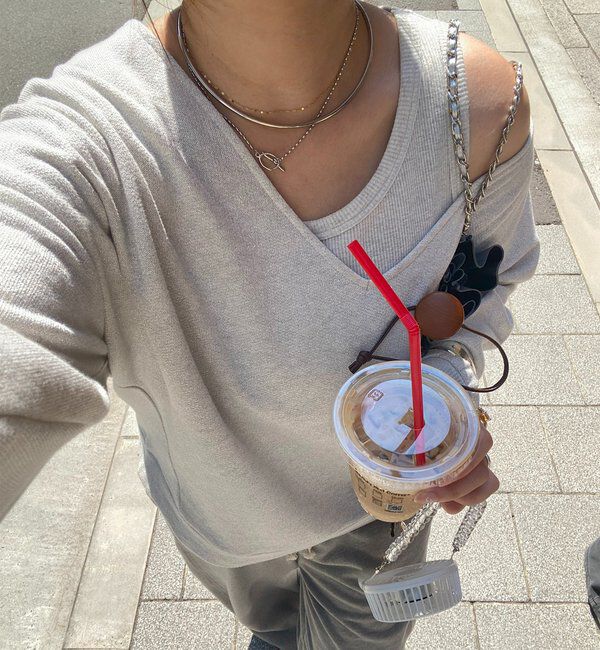  「【新色追加/インフルエンサーSAKURA企画】ラメスウェットタンクセット」|Tシャツ・カットソー|