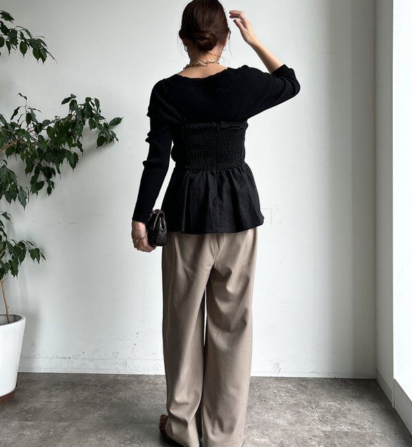  「メランジタックワイドパンツ」|チノ|