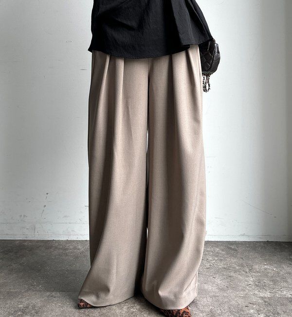  「メランジタックワイドパンツ」|チノ|