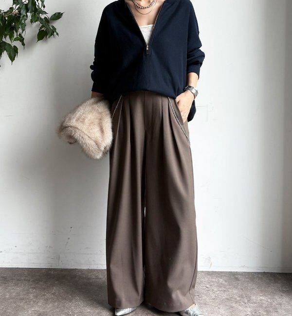  「メランジタックワイドパンツ」|チノ|