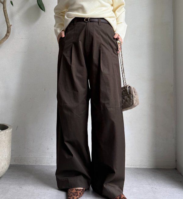  「ツイルワイドカーブパンツ」|チノ|