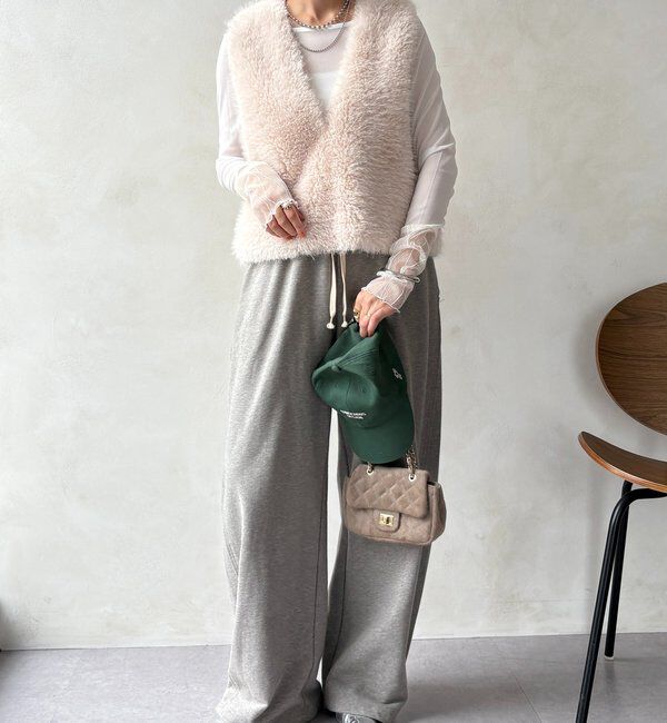  「レースチュール切替シアーTEE」|Tシャツ・カットソー|