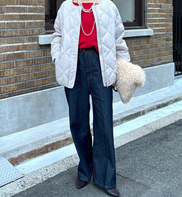  「ストレッチタフタ袖リブショートダウン」|その他|