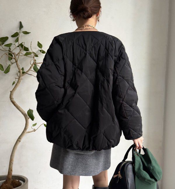  「ストレッチタフタ袖リブショートダウン」|その他|