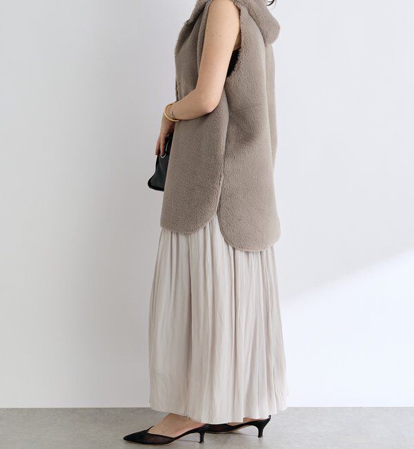  「【上品なシルエット】割繊ギャザースカート」|スカート|