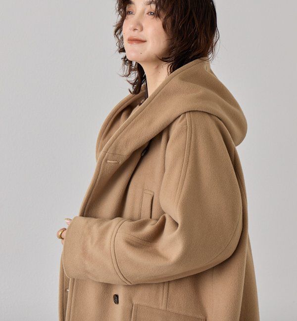  「【顔周り華やか】ビーバーフーディコート」|その他|