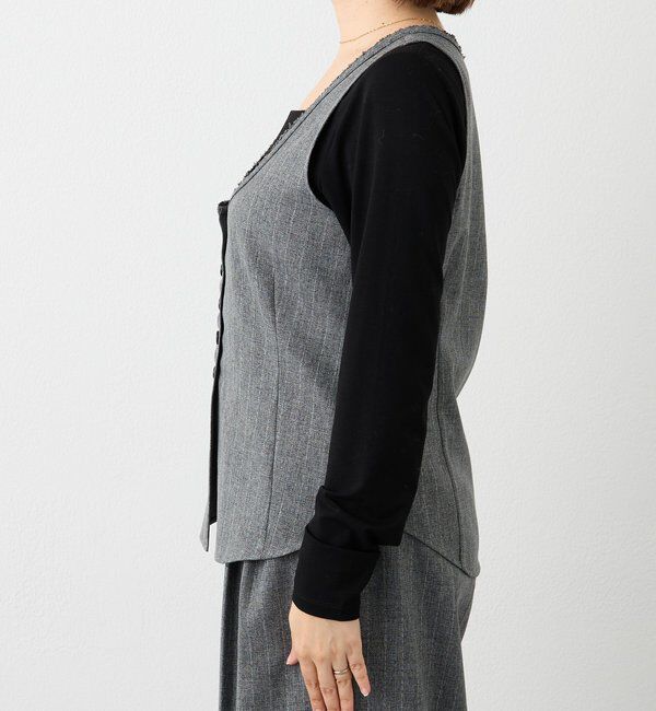  「【セットアップ対応可】ウーリーツイルジレ」|ベスト・ジレ|