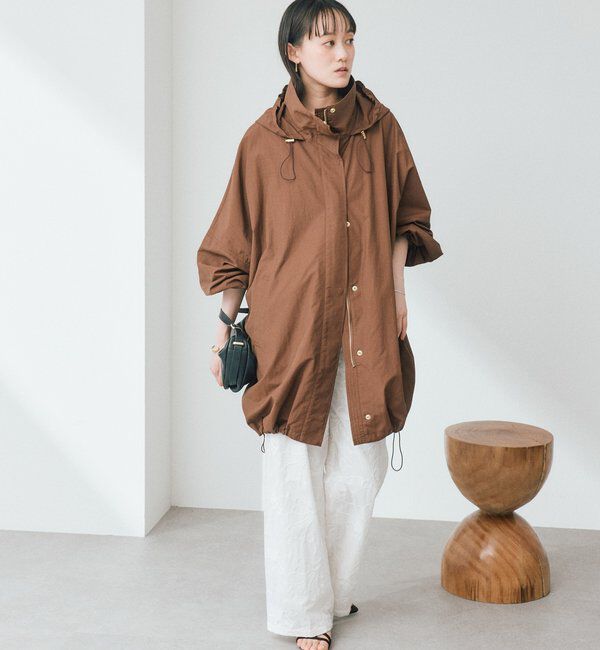  「【花粉ガード・撥水加工・UVカット機能】ドルマンフーディライトコート」|その他|