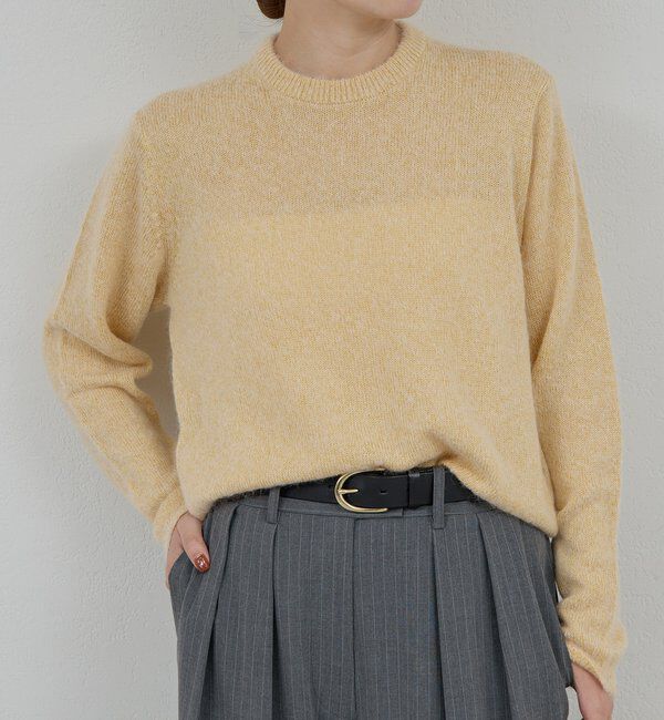  「【ATON】アルパカシルククルーネックニット/別注」|ニット・セーター|