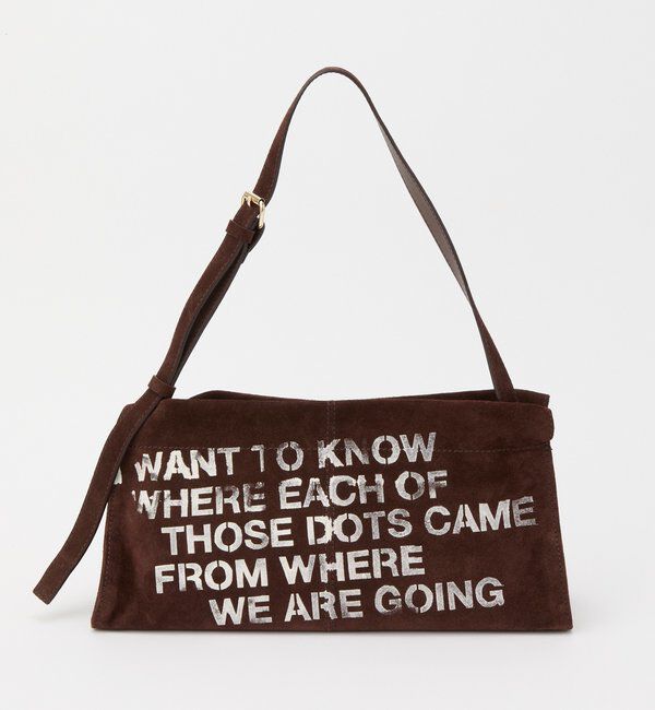  「ステンシルデザインスエードショルダーバッグ」|ショルダー・メッセンジャー|