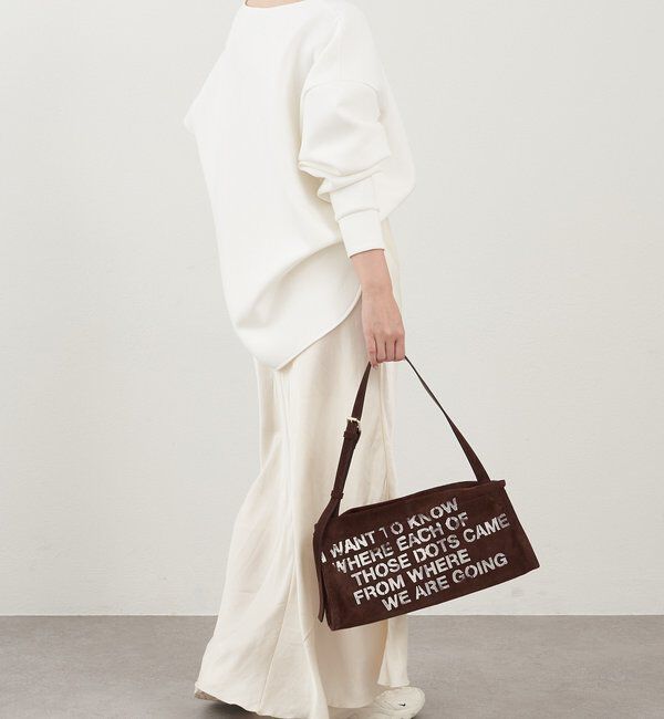  「ステンシルデザインスエードショルダーバッグ」|ショルダー・メッセンジャー|