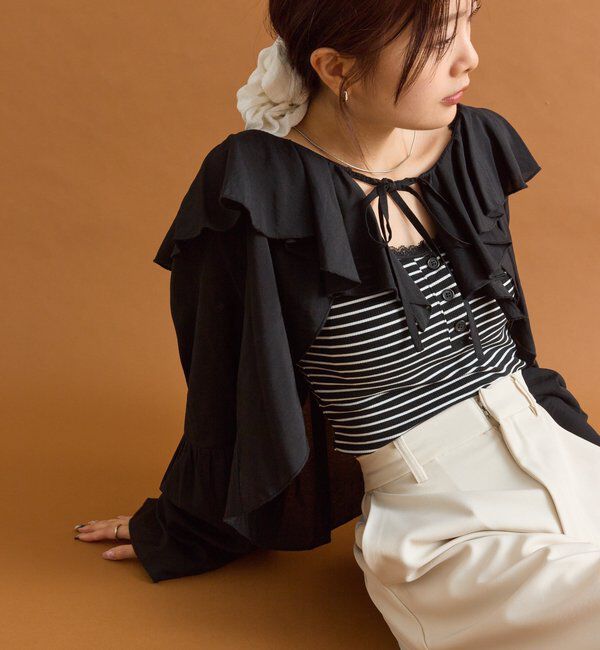  「ラッフルボレロブラウス」|シャツ・ブラウス|