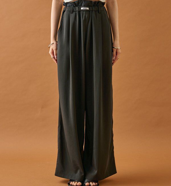  「【オールシーズン対応/WEB限定アイボリー】フリルイージーパンツ」|チノ|