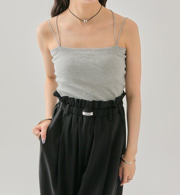  「パット付きバックシャン クロスキャミソール」|キャミソール|