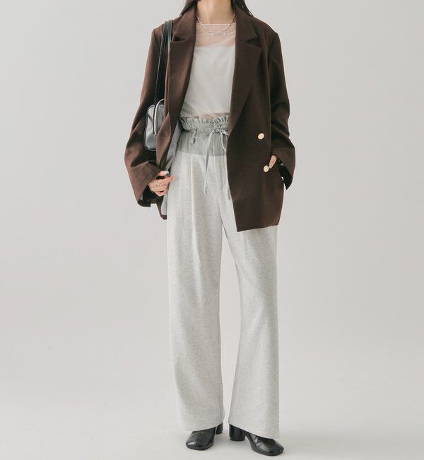  「ウエスト切替スウェットパンツ」|チノ|