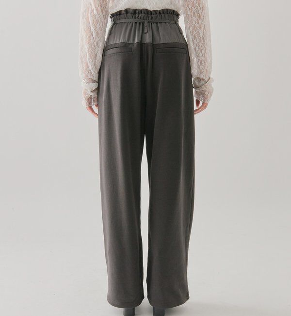  「ウエスト切替スウェットパンツ」|チノ|