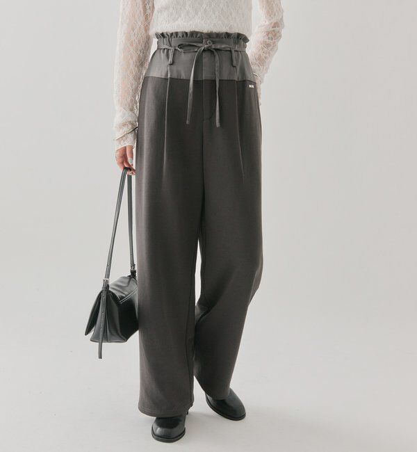  「ウエスト切替スウェットパンツ」|チノ|