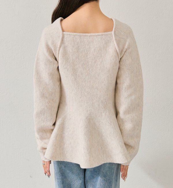  「スクエアネックペプラムニット」|ニット・セーター|