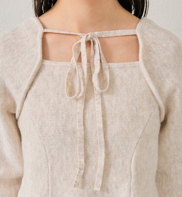  「スクエアネックペプラムニット」|ニット・セーター|