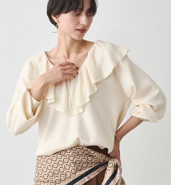  「フリルカラーニット」|ニット・セーター|