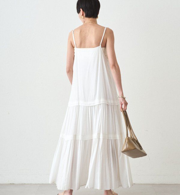  「サテンティアードキャミワンピース」|ワンピース|