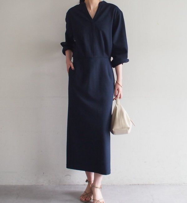  「リネンライクVワンピース」|ワンピース|