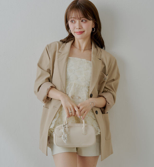  「ロゴブローチ付きオーバーシングルジャケット」|テーラードジャケット|