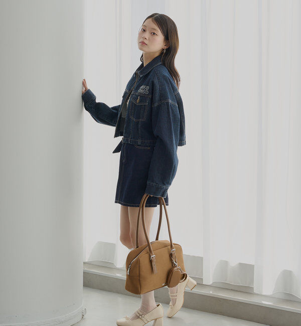  「【WEB限定/REVIVAL】胸ロゴショート丈スエードジップブルゾン」|ブルゾン・スタジャン|