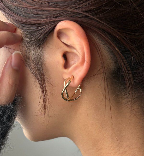  「〈GOLDY/ゴールディ〉ツイストフープイヤリング」|リング|ゴールド