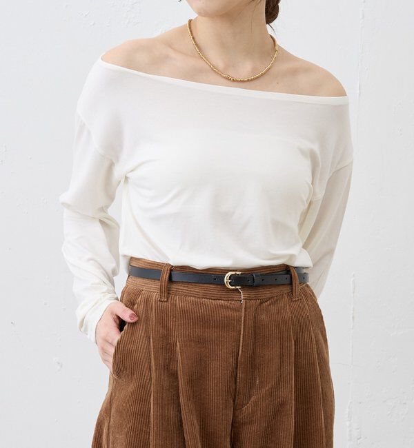  「ベーシックオフショルカットソー」|Tシャツ・カットソー|