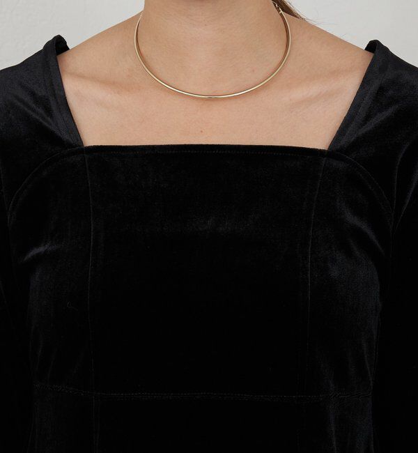  「ベロアペプラムプルオーバー」|Tシャツ・カットソー|