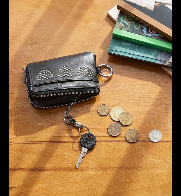 collex「【WEB限定】【BEAURE/ヴュレ】ハートスタッズフラグメントケース」|財布|ブラック