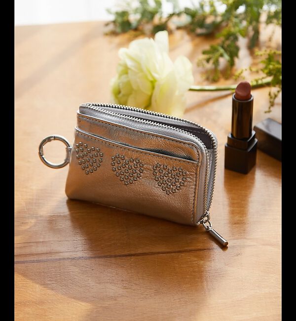 collex「【WEB限定】【BEAURE/ヴュレ】ハートスタッズフラグメントケース」|財布|シルバー