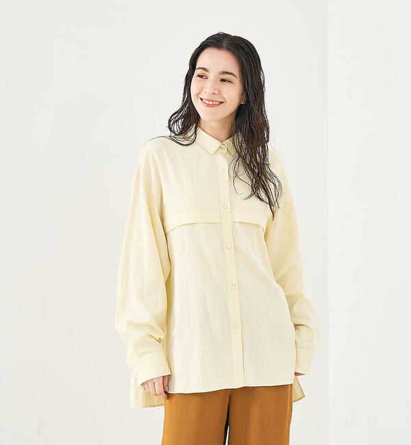 collex「フロント切替バックギャザーシャツ」|シャツ・ブラウス|