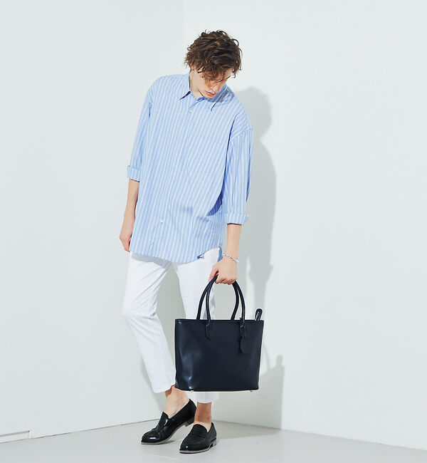 ABAHOUSE「【WEB別注】スプリットレザー トート バッグ / 天ファスナー付き」|トートバッグ|