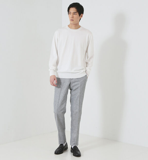 ABAHOUSE「【セットアップ対応/FLEX PANTS】カラミ織り ストレッチ メッシュ パン」|スラックス|