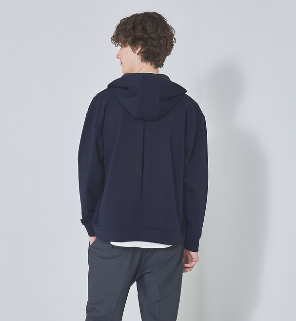 ABAHOUSE「【インバーテッドプリーツ】ジップパーカー / ダンボールニット」|パーカー|