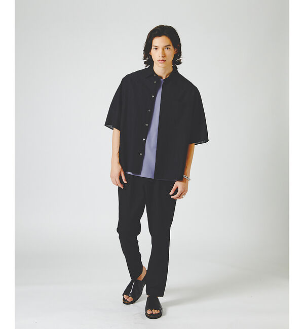 ABAHOUSE「【シアージャガード】ボックスシルエット 半袖シャツ / ハーフスリーブ シアーシ」|シャツ・ブラウス|