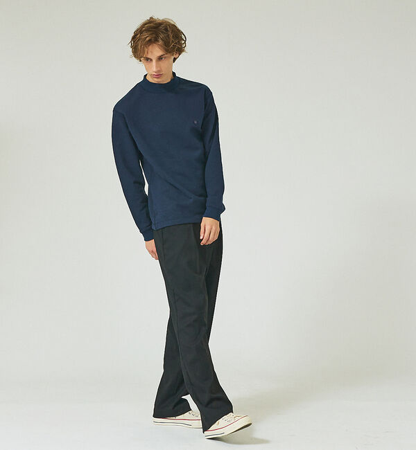 ABAHOUSE「【ワンポイントロゴ】モックネック スウェット / 裏毛プルオーバー」|スウェット・ジャージ|