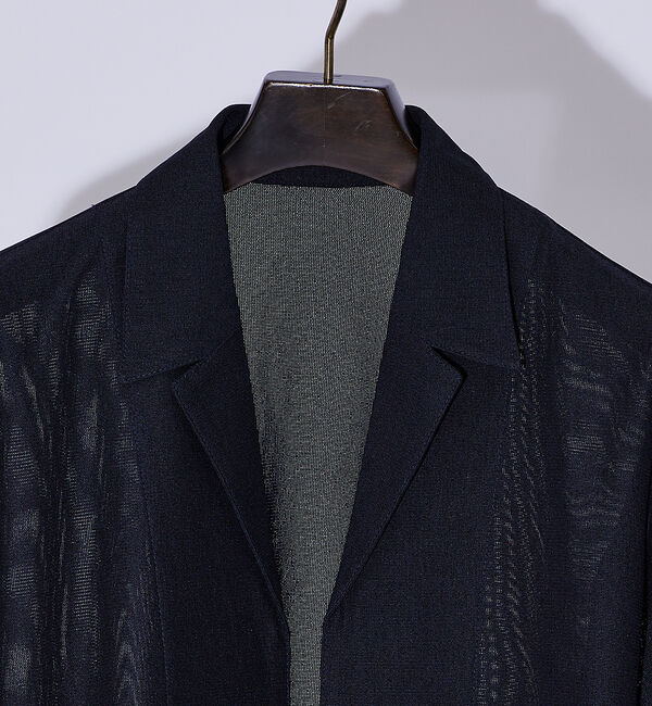 ABAHOUSE「【シアー素材】ラペル カーディガン / サマージャケット」|カーディガン|