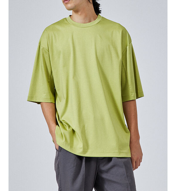 ABAHOUSE「【ドローコード】Wシルケット ドレープ Tシャツ / オーバーサイズ」|Tシャツ・カットソー|レモン