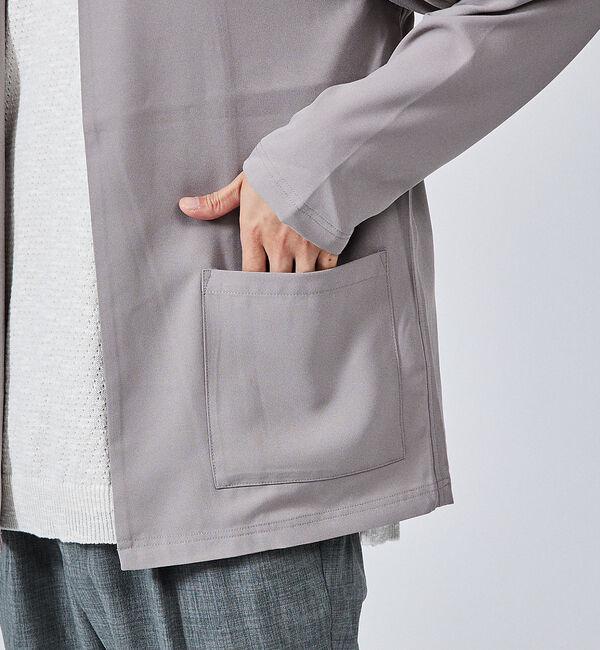 ABAHOUSE「【ノーカラー】ライト ジョーゼット カーディガン / ボタンレスカーディガン」|カーディガン|