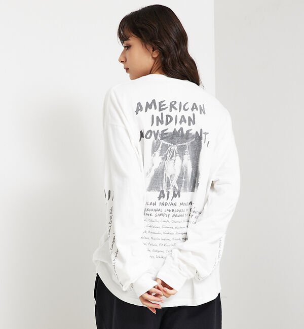 ABAHOUSE「【REMI RELIEF / レミ レリーフ】 INDIAN天竺ロングTシャツ/」|Tシャツ・カットソー|