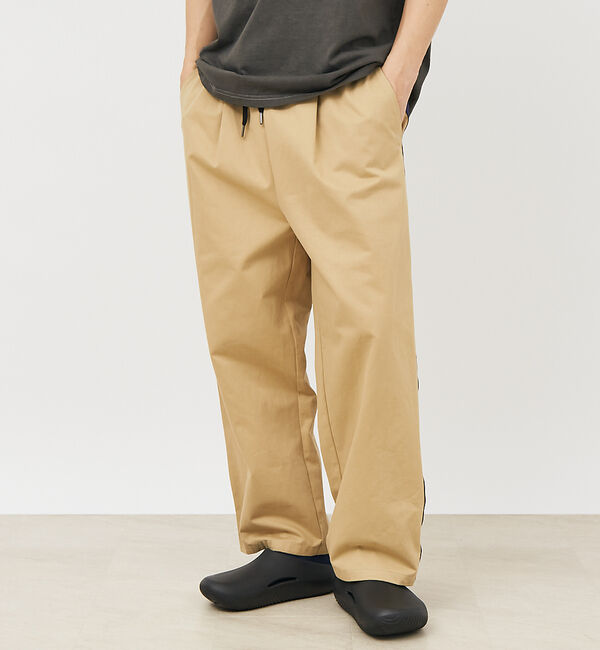 ABAHOUSE「【Revo./レボ】ワイドレッグ/タイガーテープライン/ツイルワークイージーパン」|チノ|