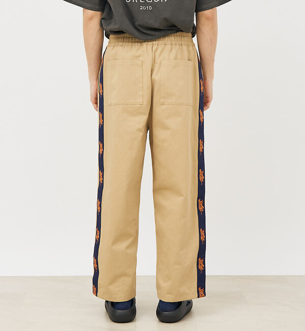 ABAHOUSE「【Revo./レボ】ワイドレッグ/タイガーテープライン/ツイルワークイージーパン」|チノ|