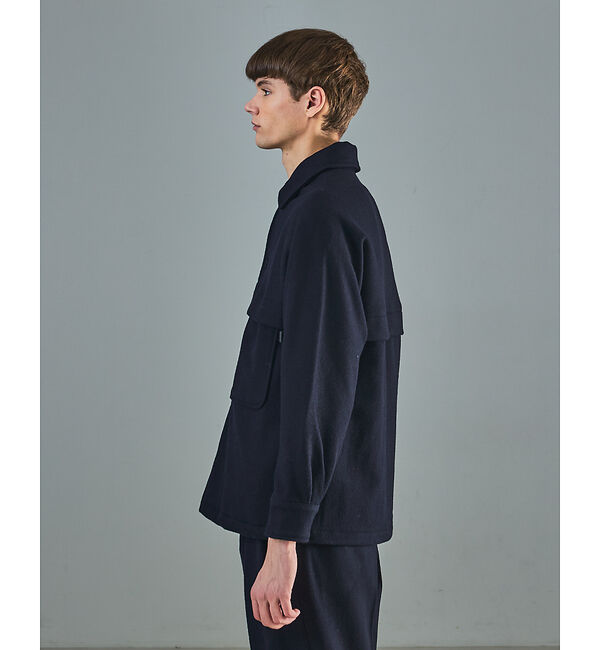 ABAHOUSE「【セットアップ対応】ウールミルド CPOシャツブルゾン/ ボックスシルエット」|ブルゾン・スタジャン|