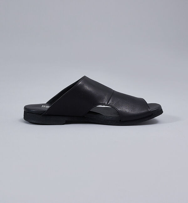 alfredoBANNISTER「【WRAP SHOES】レザーサイドキャビティ スライド サンダル」|サンダル|