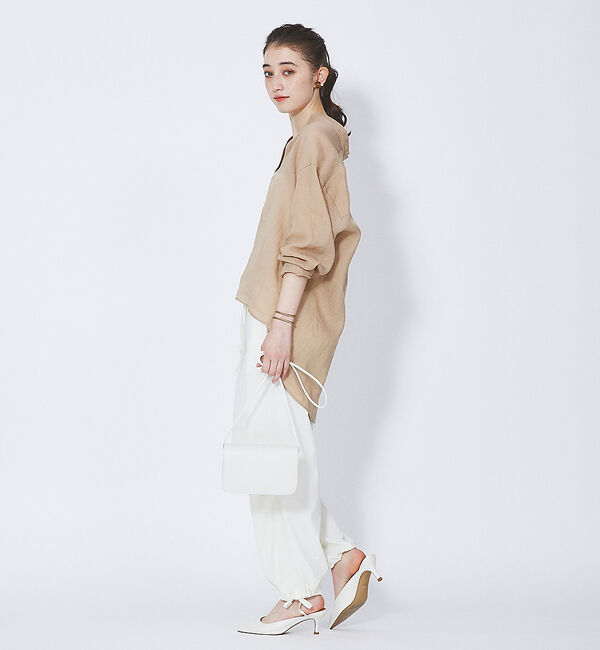 Rouge vif「麻バックスリットVネックシャツ」|シャツ・ブラウス|